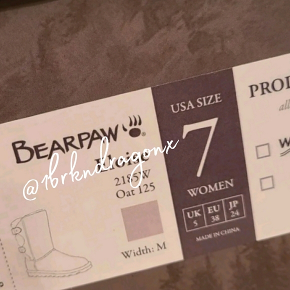 NWT BearPaw Winter Fall Snow Boot Oat & Fur Booties Slipon Boots - Picture 3 of 15